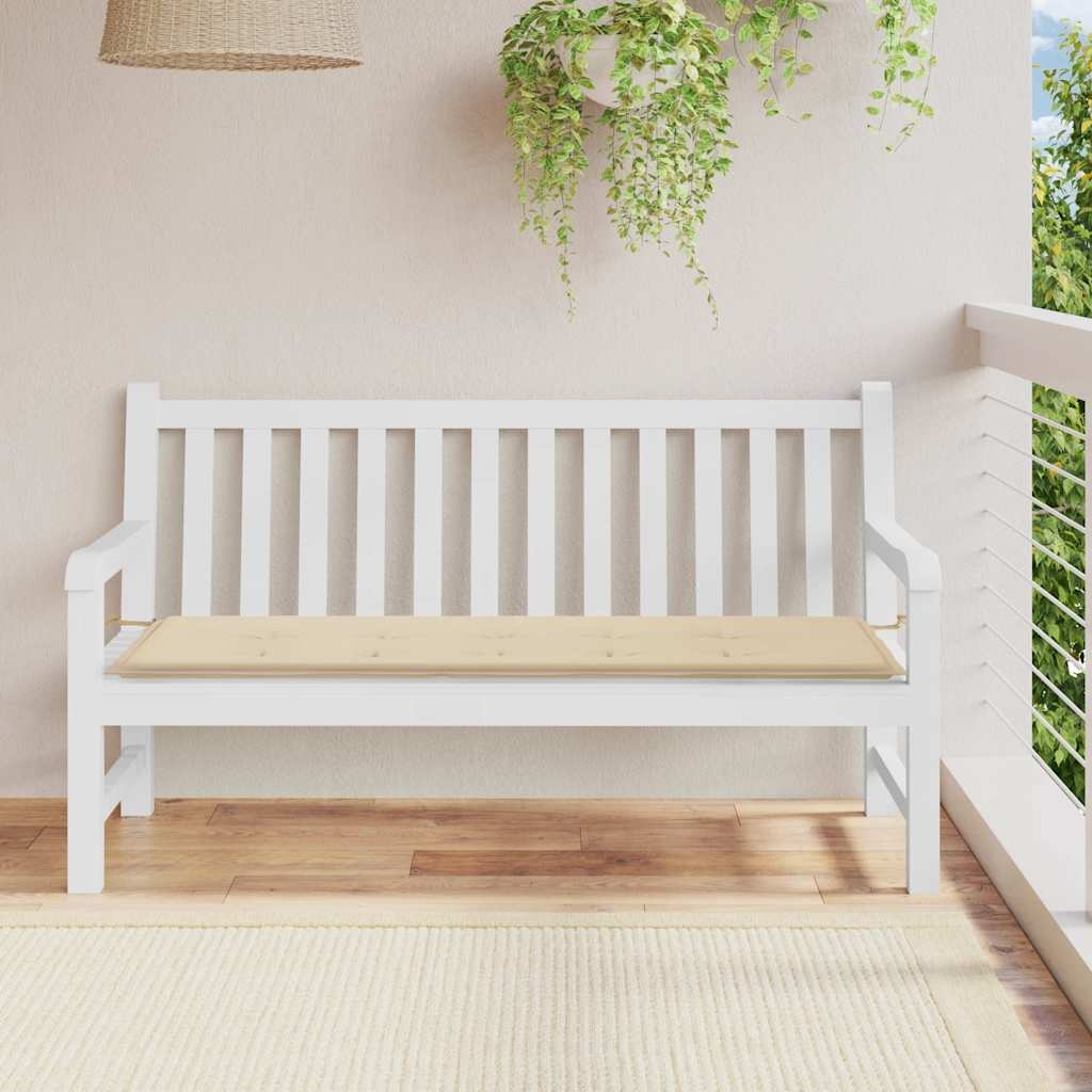 vidaXL Bänkdyna för trädgården taupe 150x50x2 cm oxfordtyg
