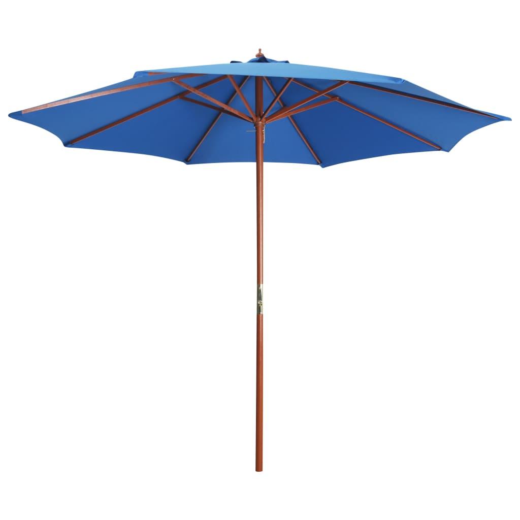vidaXL Parasoll med trästolpe 300x258 cm