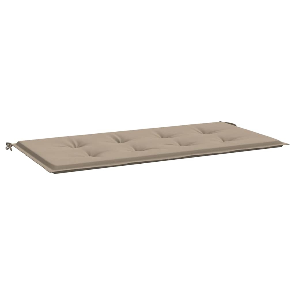 vidaXL Bänkdyna för trädgården taupe 100x50x3 cm oxfordtyg