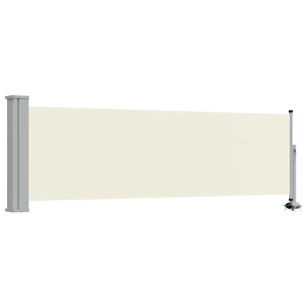 vidaXL Infällbar sidomarkis 80x300 cm gräddvit