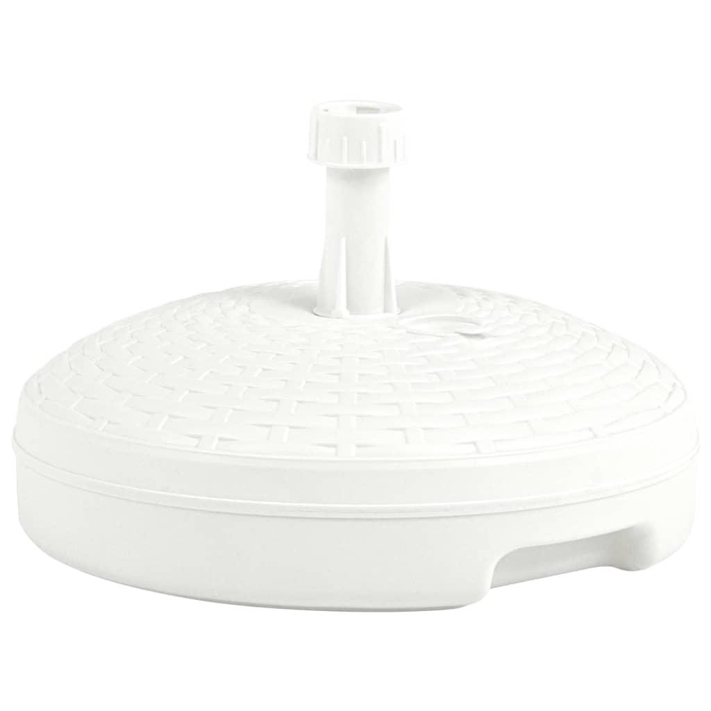 vidaXL Parasollfot sand/vattenfylld 20 L vit plastrotting