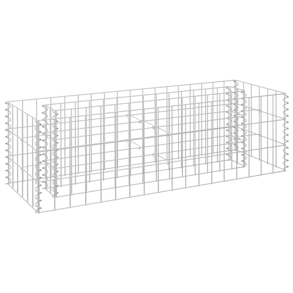 vidaXL Planteringsgabion upphöjd galvaniserat stål 90x30x30 cm