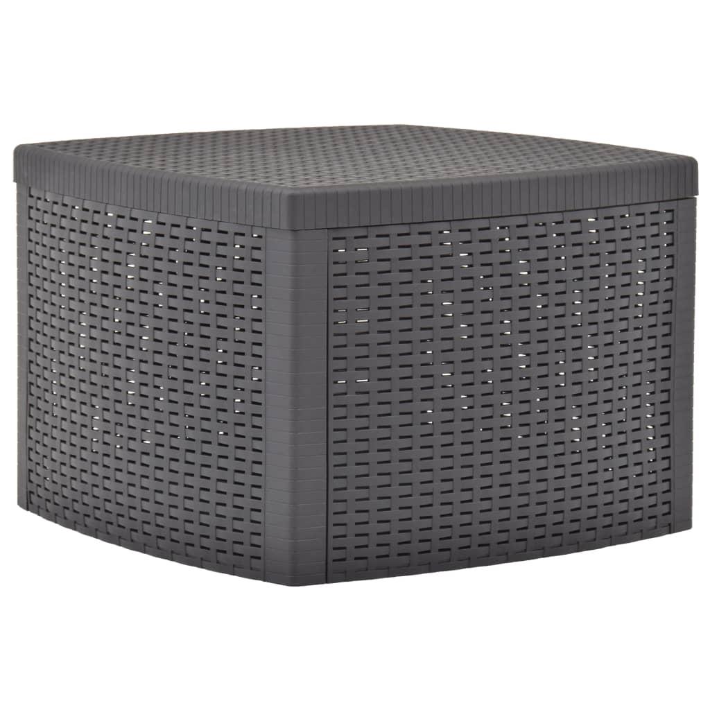 vidaXL Sidobord mocka 54x54x36,5 cm plast