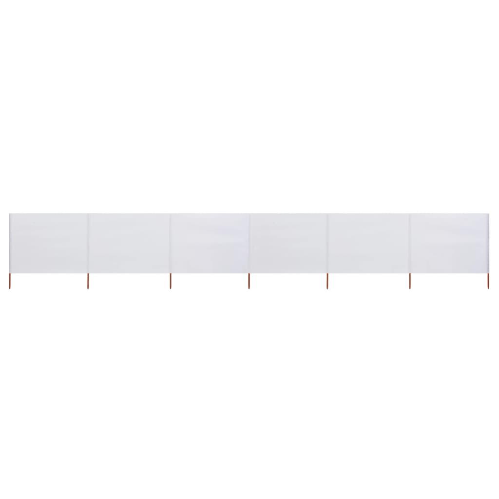 vidaXL Vindskydd 6 paneler tyg 800x120 cm sandvit