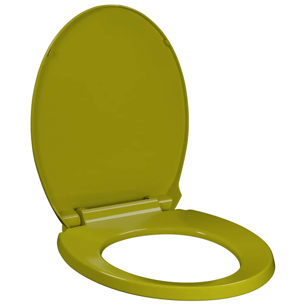 vidaXL Toalettsits mjuk stängning grön oval