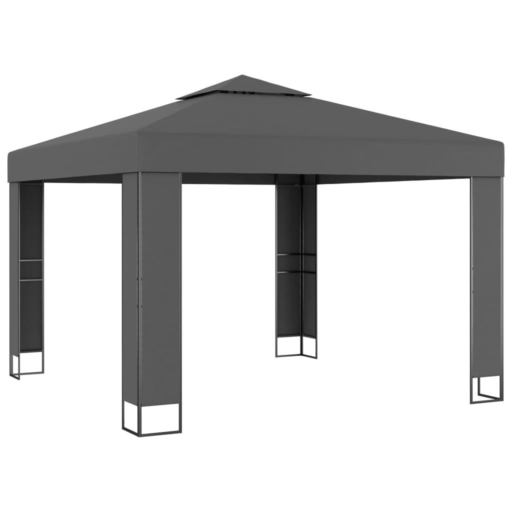 vidaXL Paviljong med dubbeltak 3x3 m