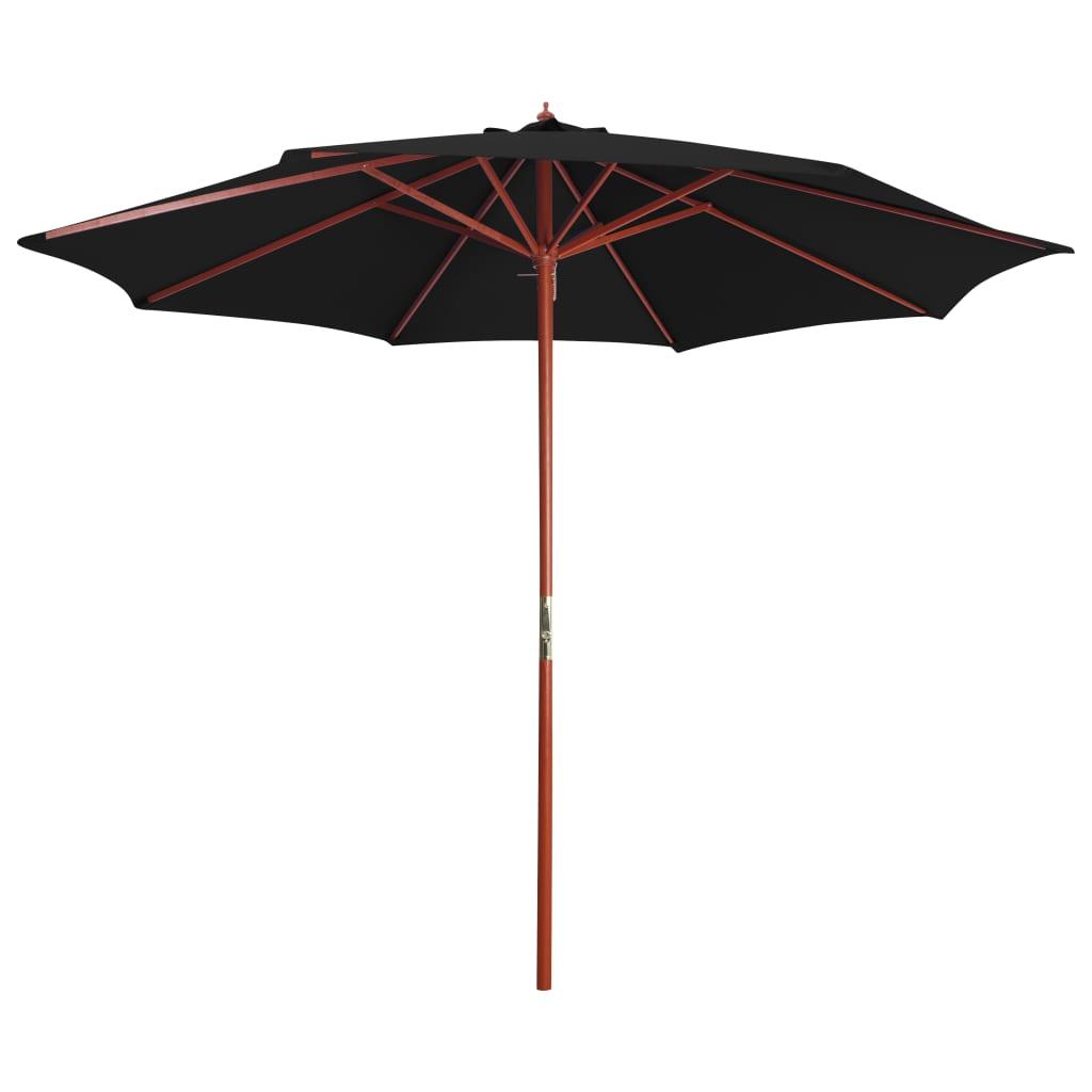 vidaXL Parasoll med trästång 300x258 cm