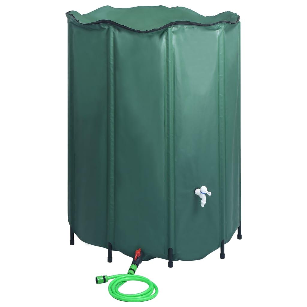 vidaXL Regntunna hopfällbar med kran 1250 L
