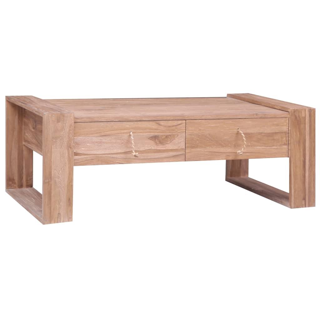 vidaXL Soffbord 110x60x40 cm massiv teak
