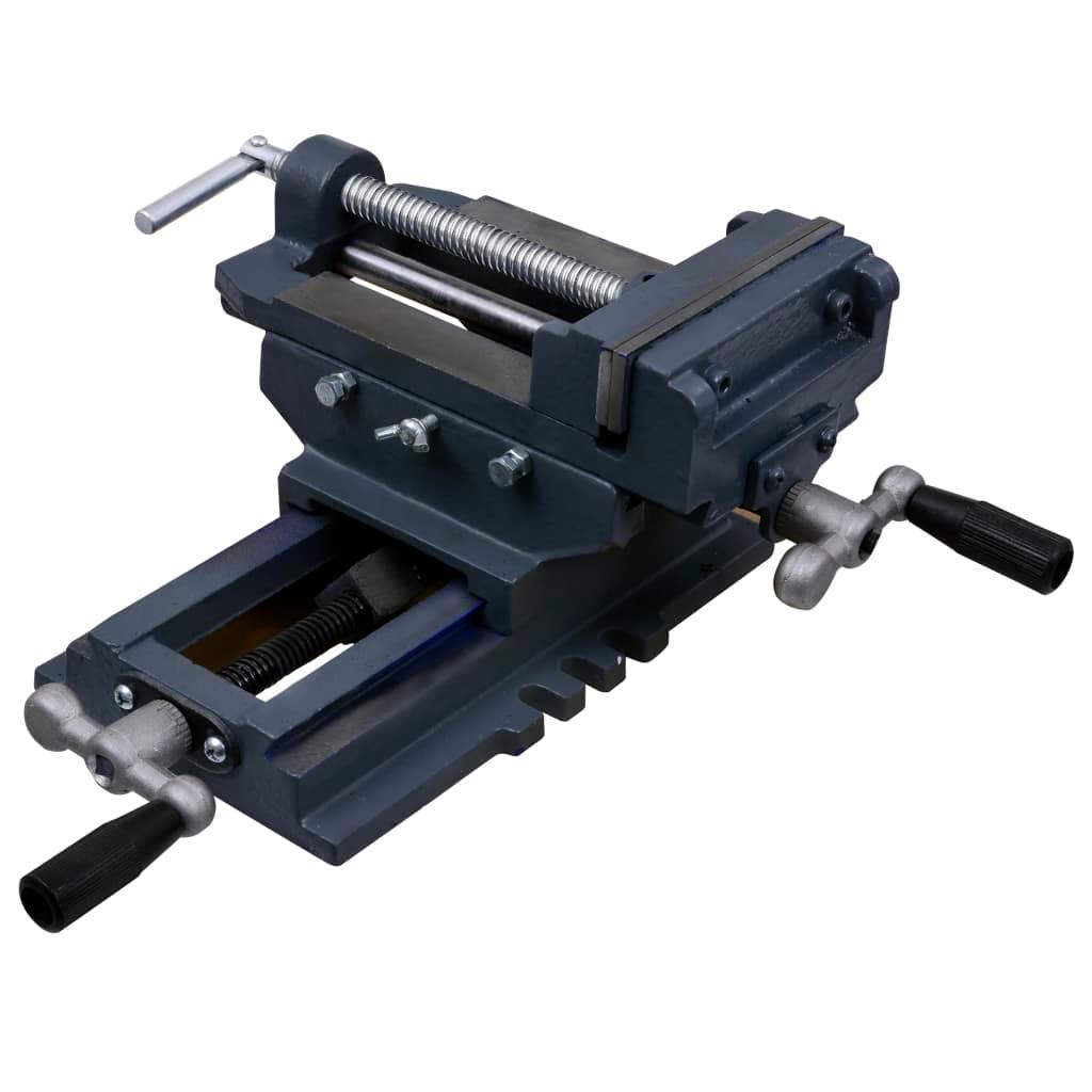 vidaXL Skruvstäd med tvärslid 127 mm
