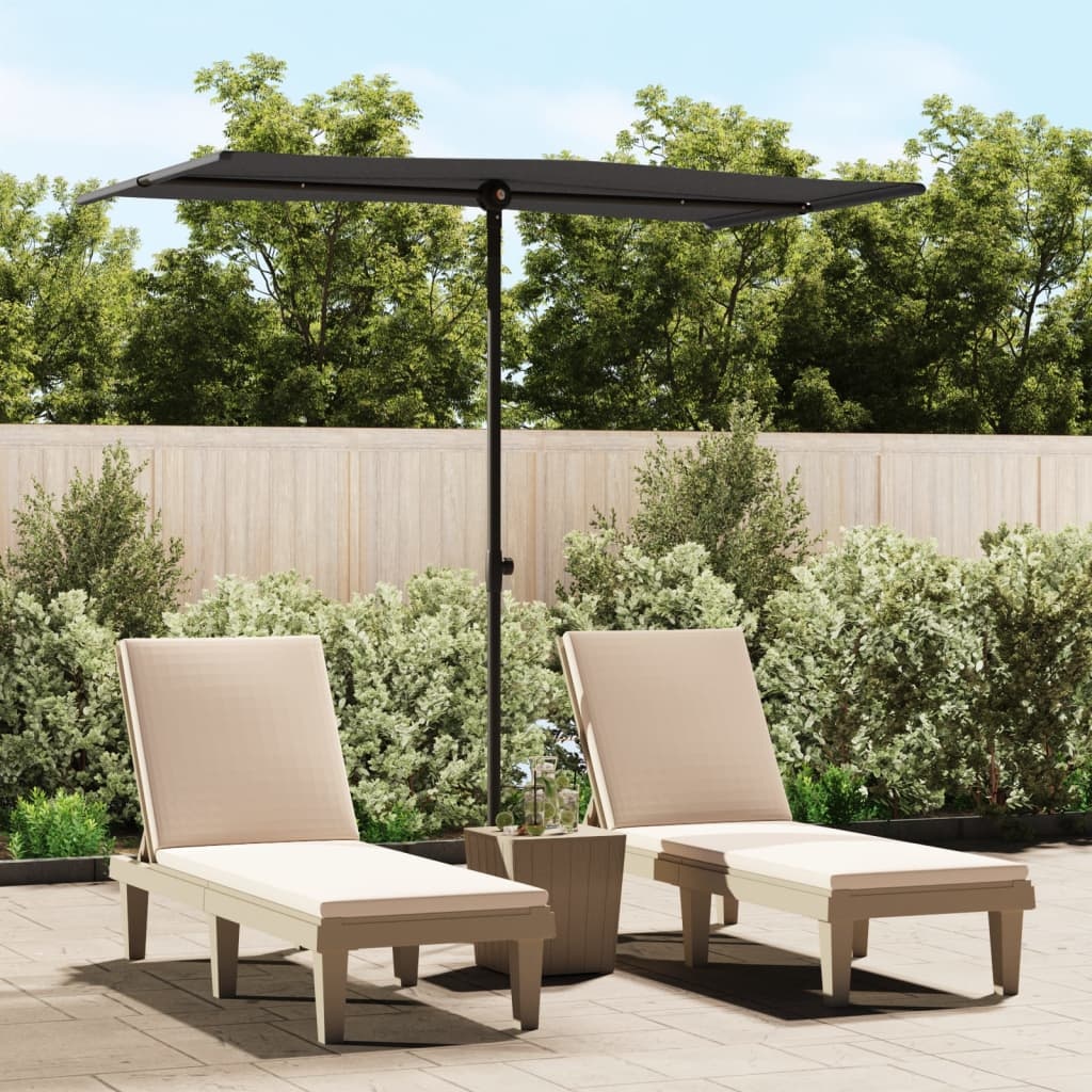 vidaXL Trädgårdsparasoll med aluminiumstång 180x110 cm