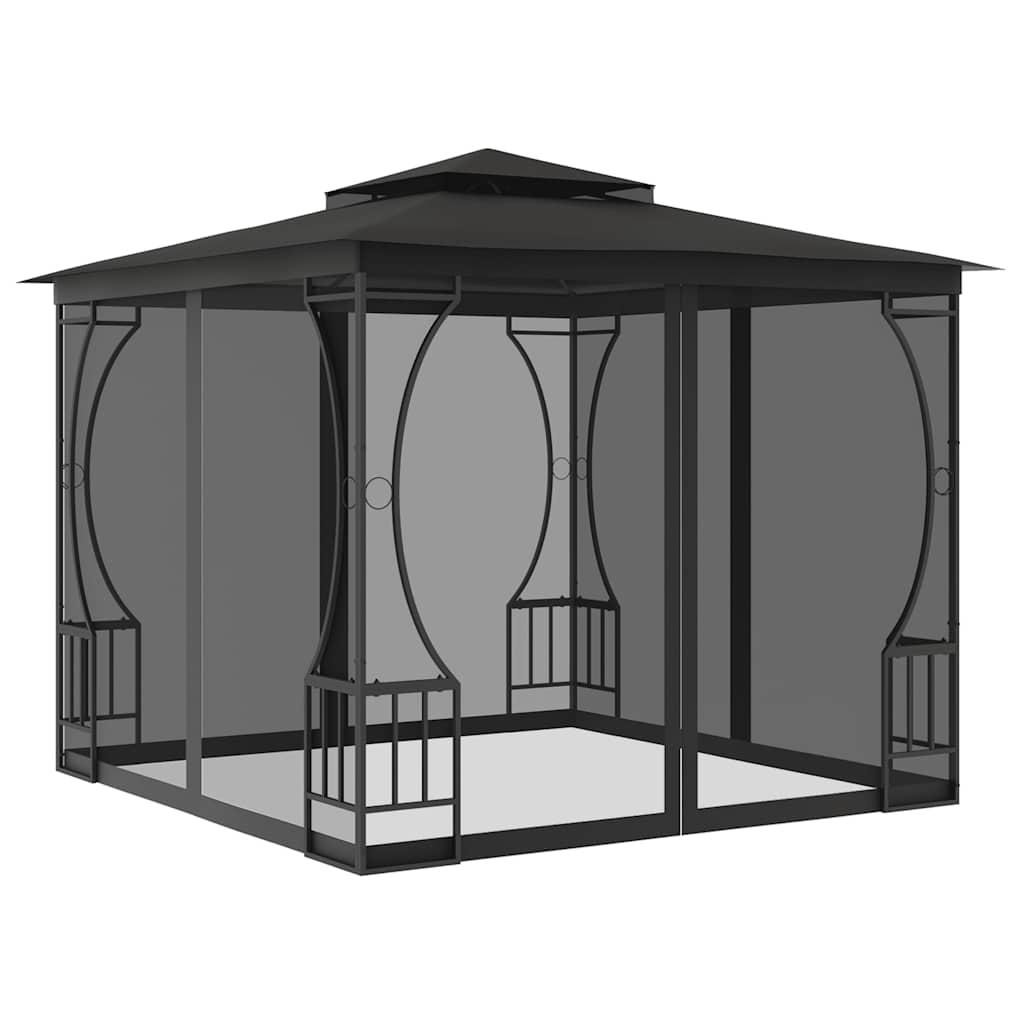 vidaXL Paviljong med nät 300x300x265 cm
