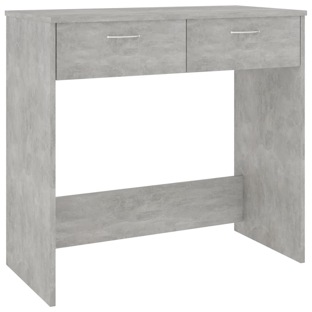 vidaXL Skrivbord betonggrå 80x40x75 cm spånskiva
