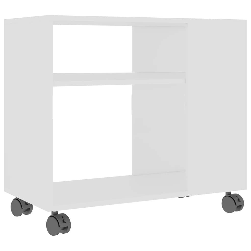 vidaXL Sidobord vit 70x35x55 cm konstruerat trä