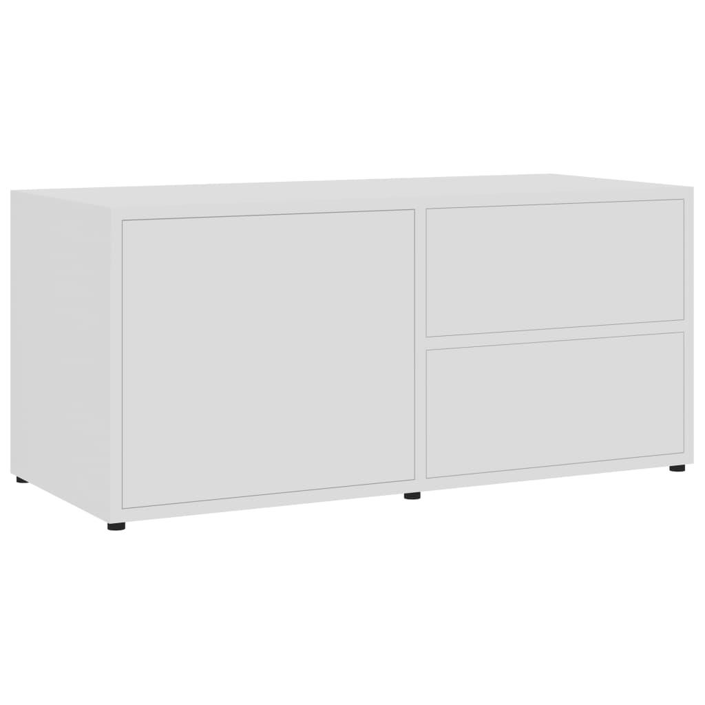 vidaXL Tv-bänk vit 80x34x36 cm konstruerat trä