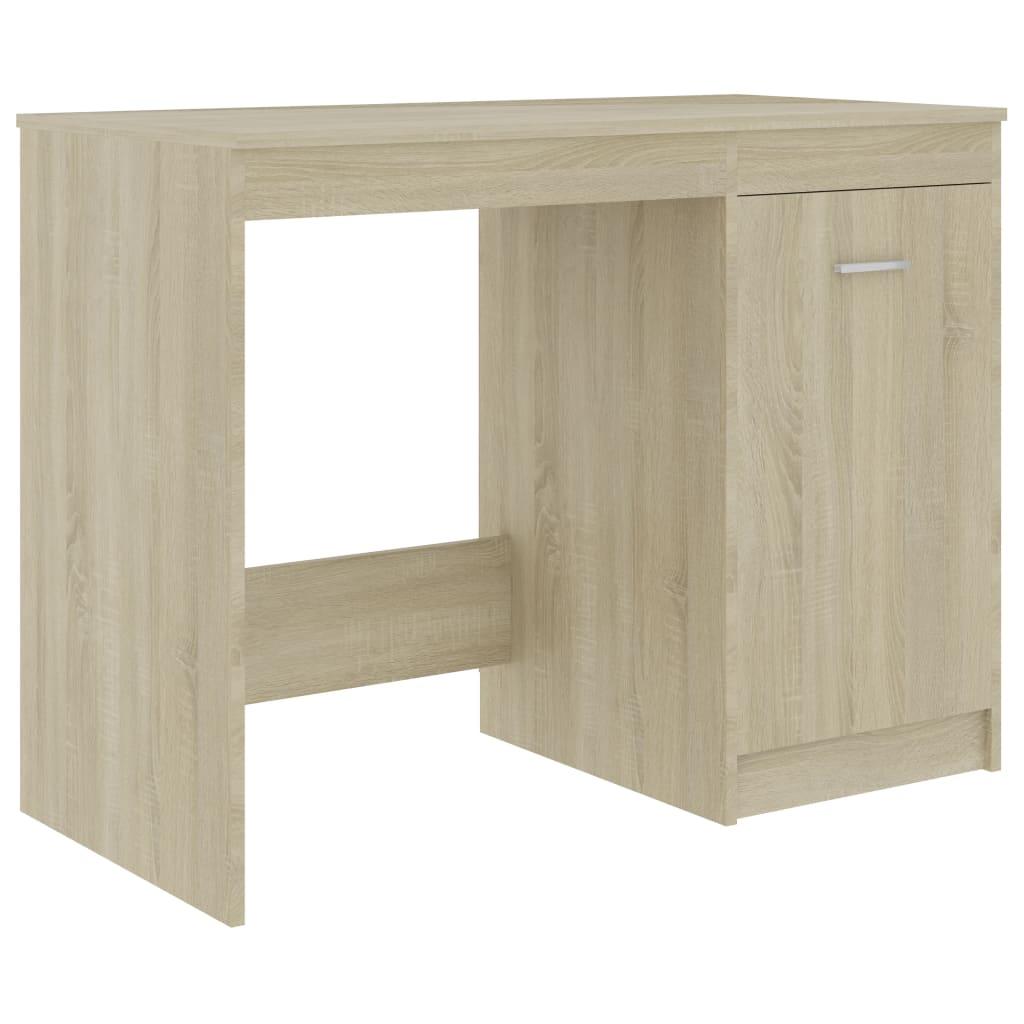 vidaXL Skrivbord sonoma-ek 100x50x76 cm spånskiva