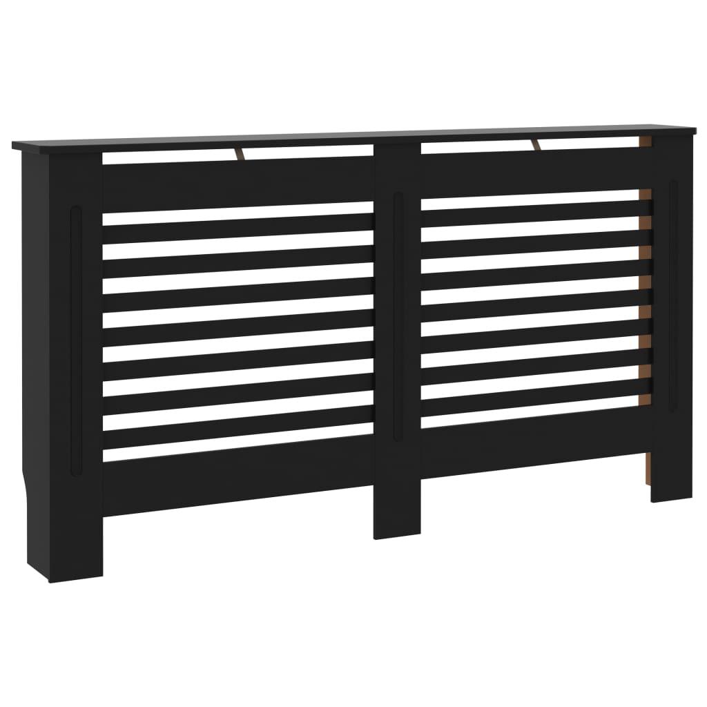 vidaXL Elementskydd svart 152x19x81,5 cm MDF