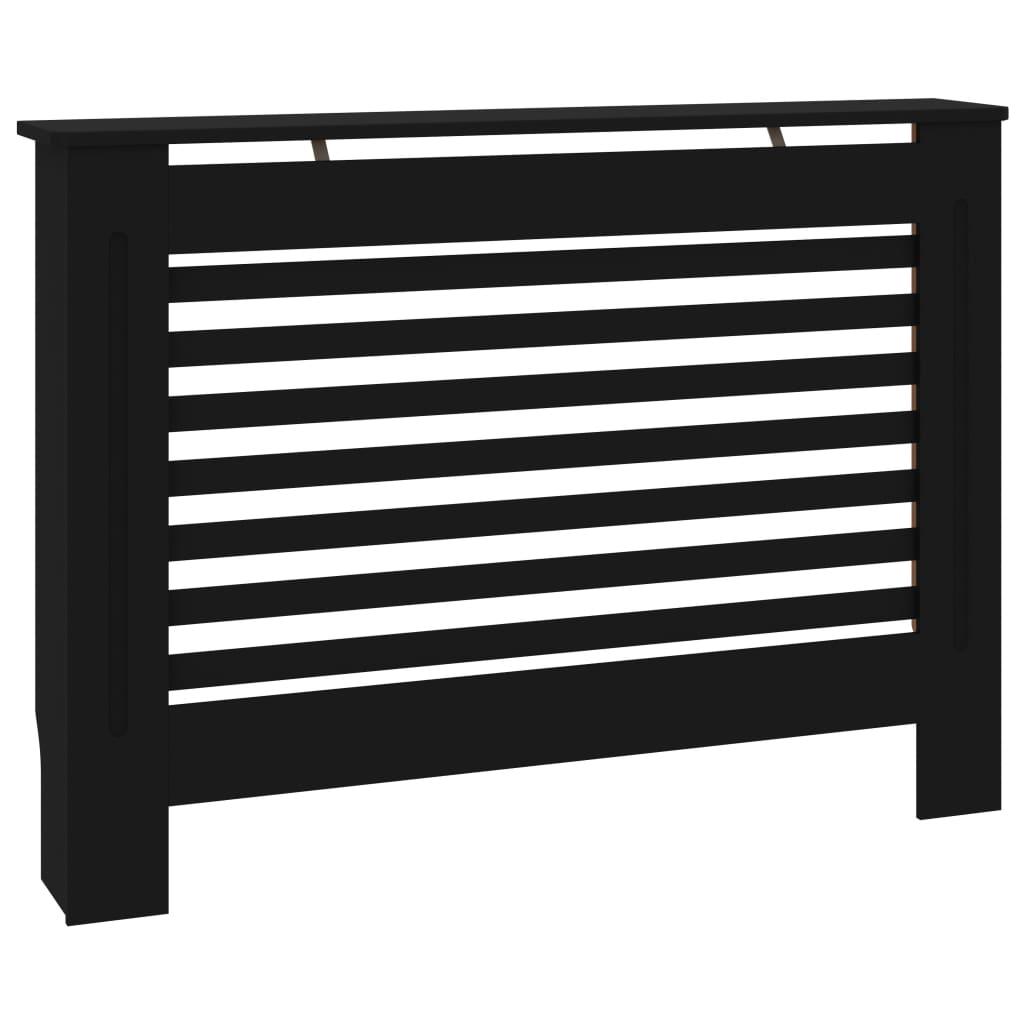 vidaXL Elementskydd svart 112x19x81,5 cm MDF