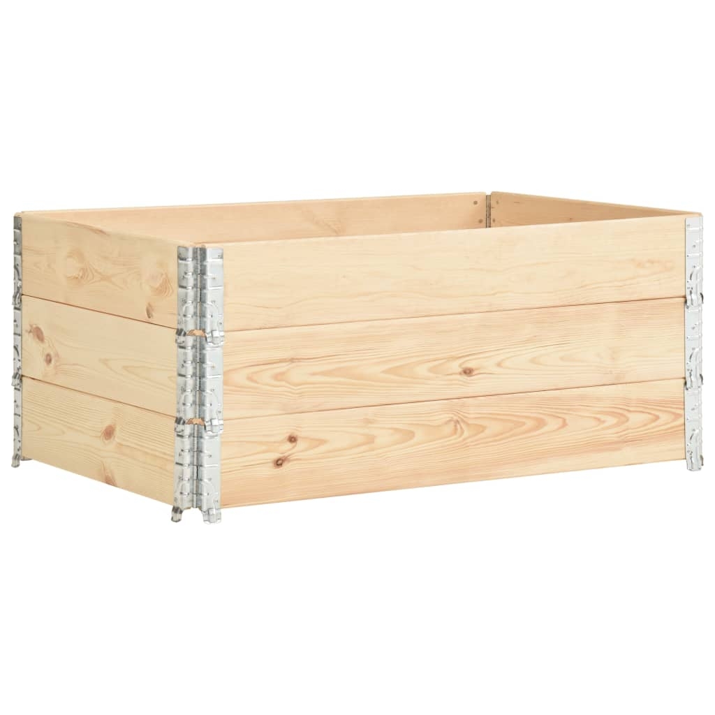 vidaXL Upphöjd odlingsbädd 3 st 100x150 cm massiv furu