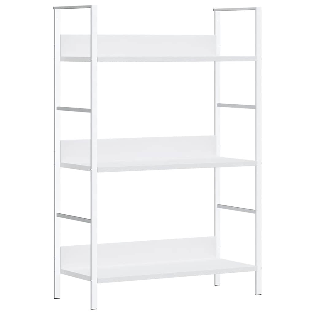 vidaXL Bokhylla 3 hyllor vit 60x27,6x90,5 cm konstruerat trä