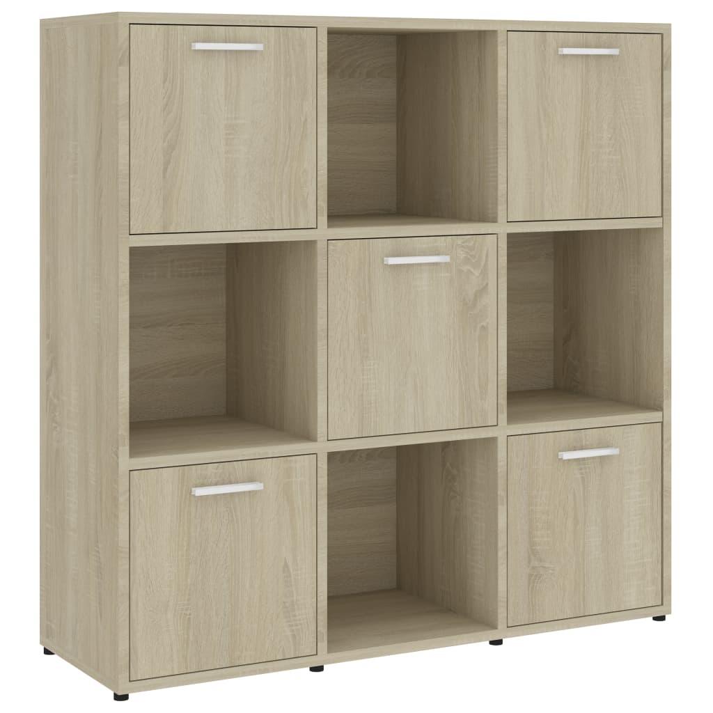 vidaXL Bokhylla sonoma-ek 90x30x90 cm spånskiva