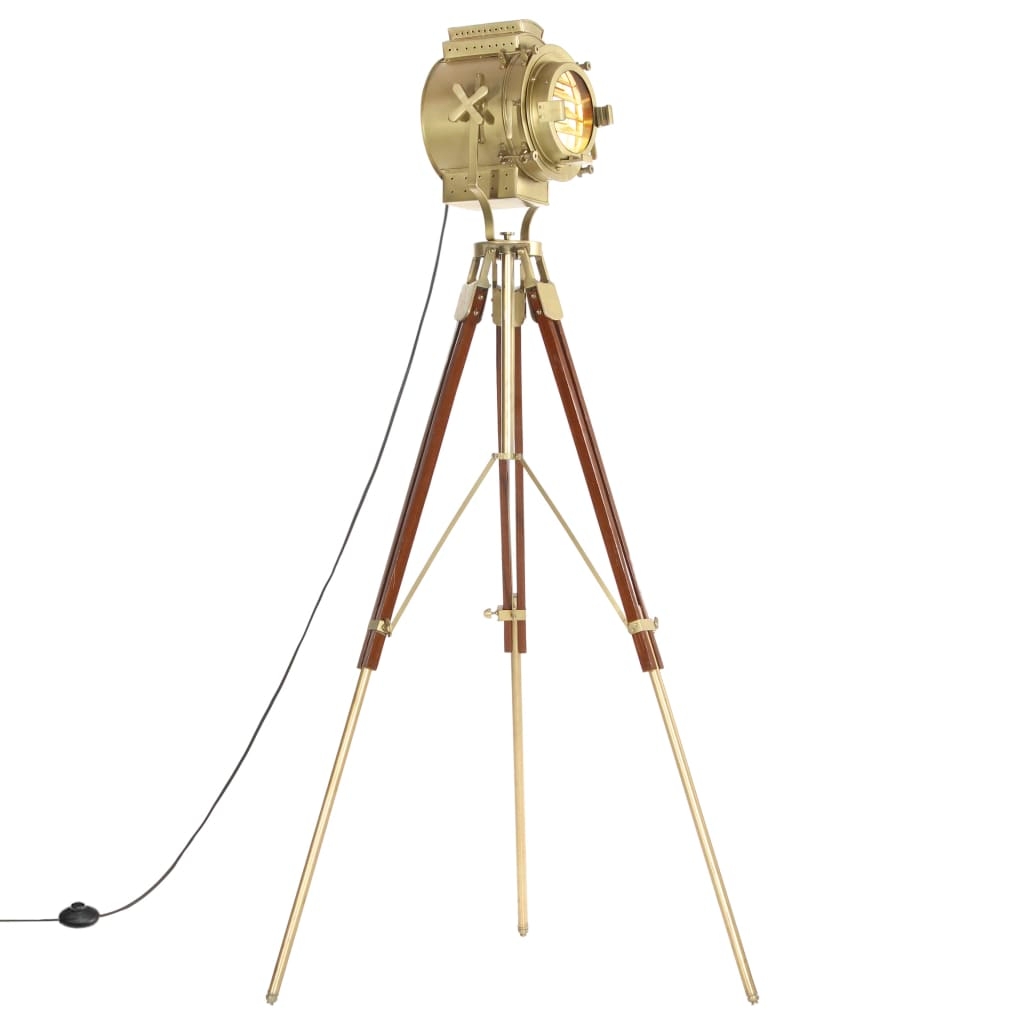 vidaXL Golvlampa massivt mangoträ 193 cm