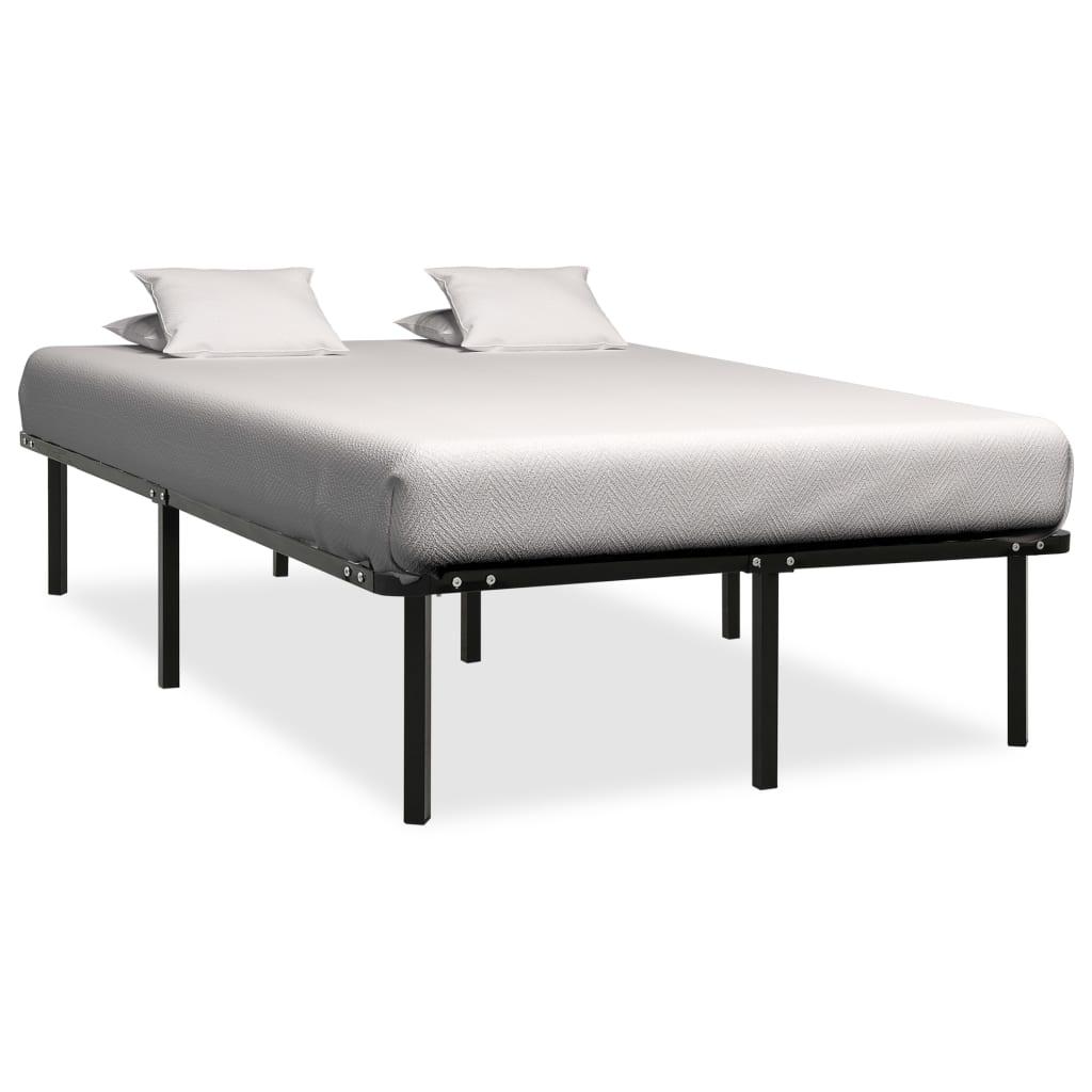 vidaXL Sängram svart metall 120x200 cm
