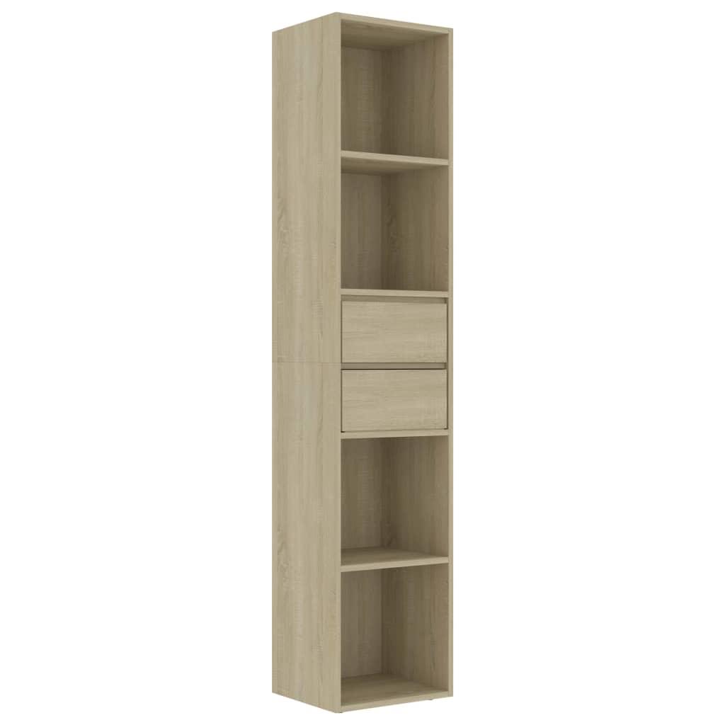 vidaXL Bokhylla sonoma-ek 36x30x171 cm konstruerat trä