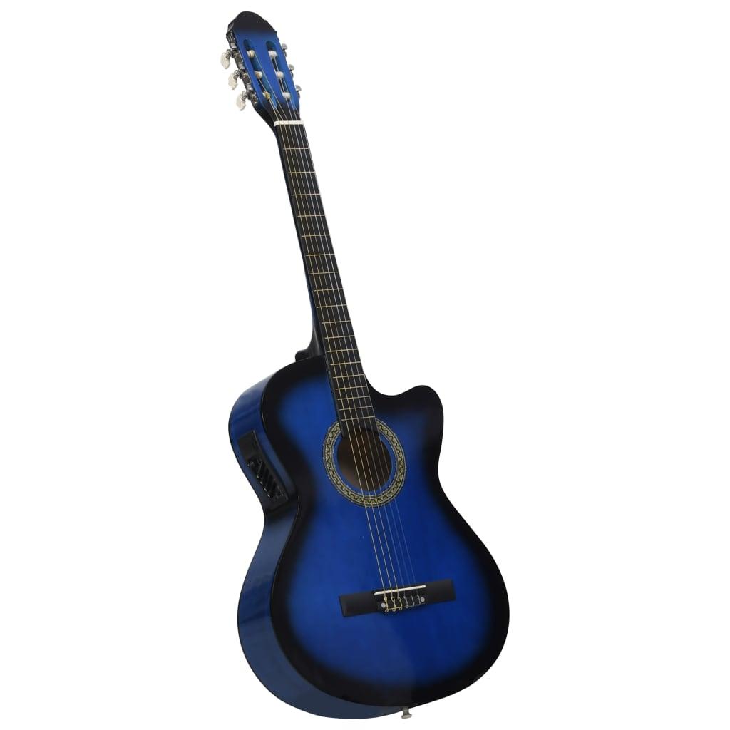 vidaXL Westerngitarr med cutaway EQ och 6 strängar