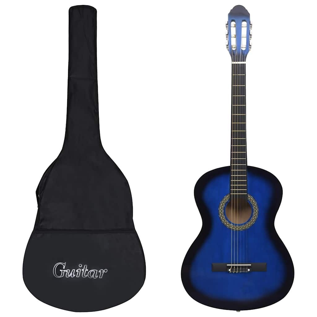 vidaXL Klassisk gitarr 12 delar blå 4/4 39