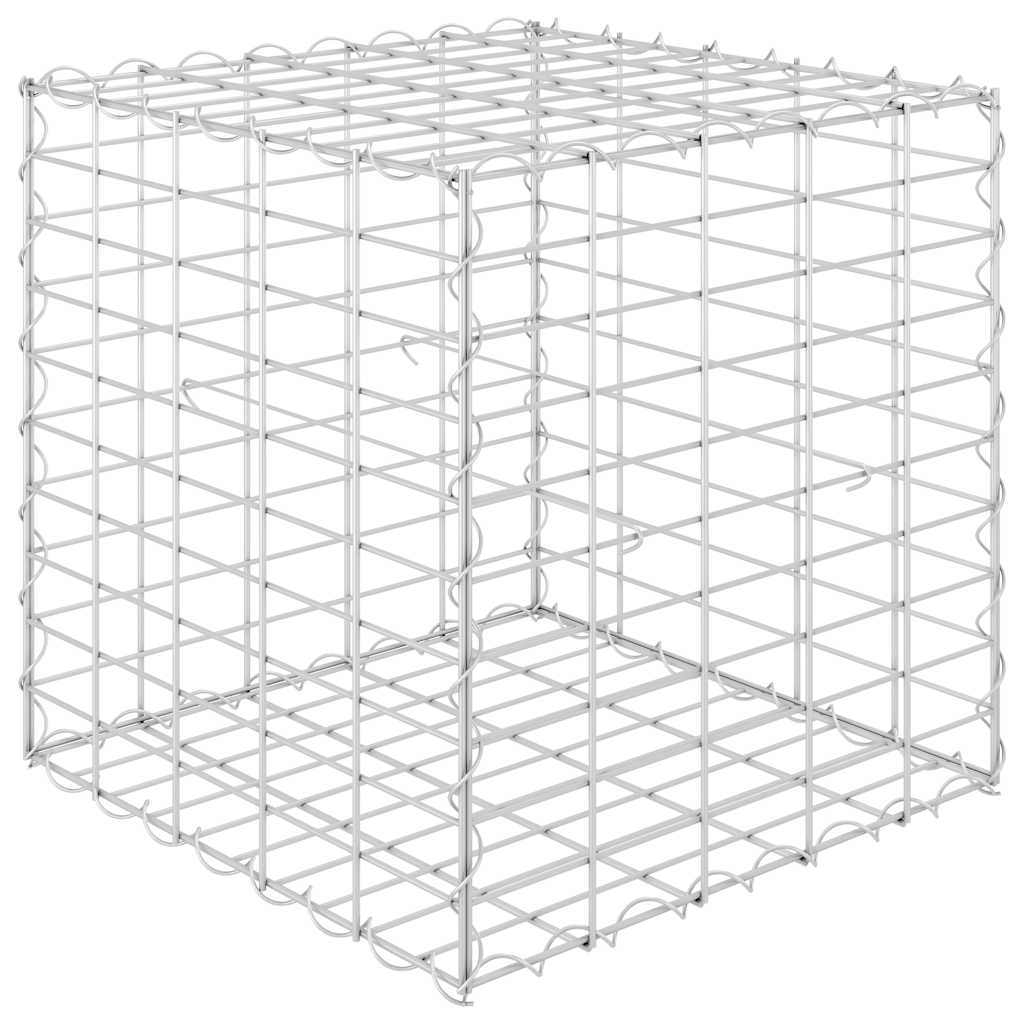 vidaXL Planteringsgabion upphöjd stål 50x50x50 cm