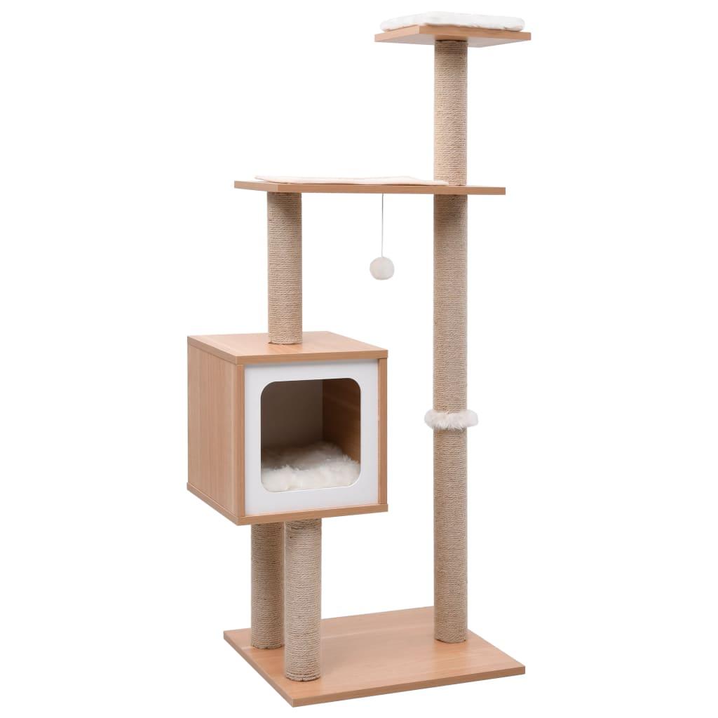 vidaXL Katt Klösträd med klösmatta i sisal 123 cm