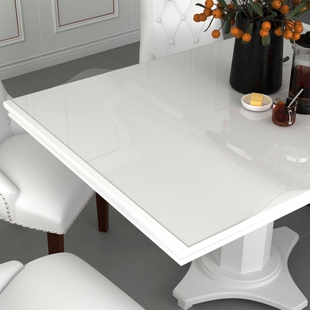 vidaXL Bordsskydd genomskinligt Ø 100x90 cm 1,6 mm PVC