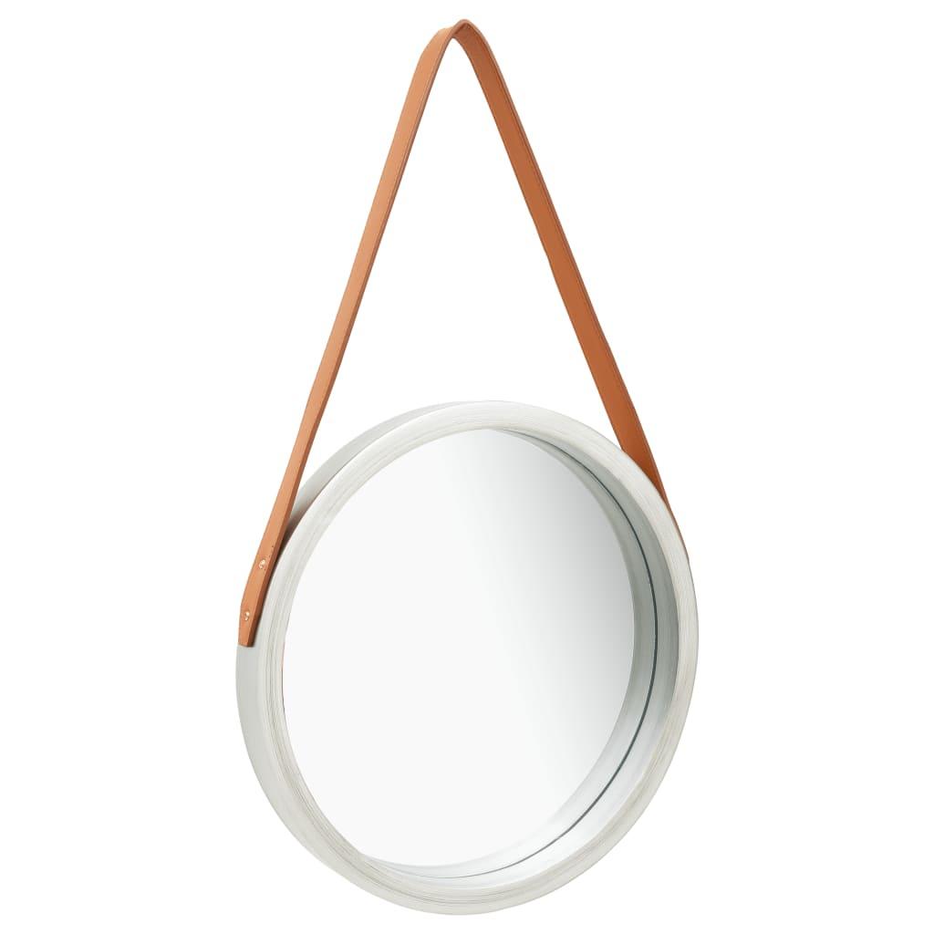 vidaXL Väggspegel med rem 40 cm