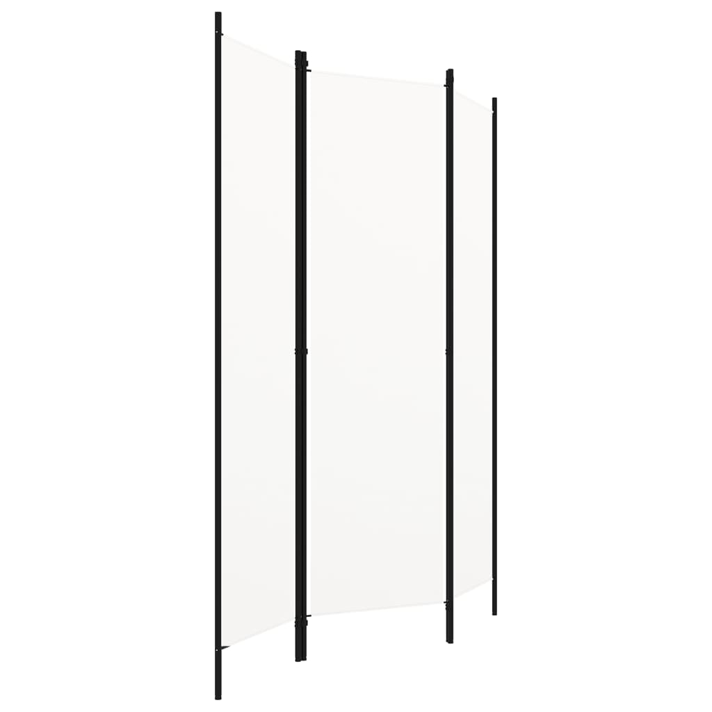 vidaXL Rumsavdelare 3 paneler vit 150x180 cm