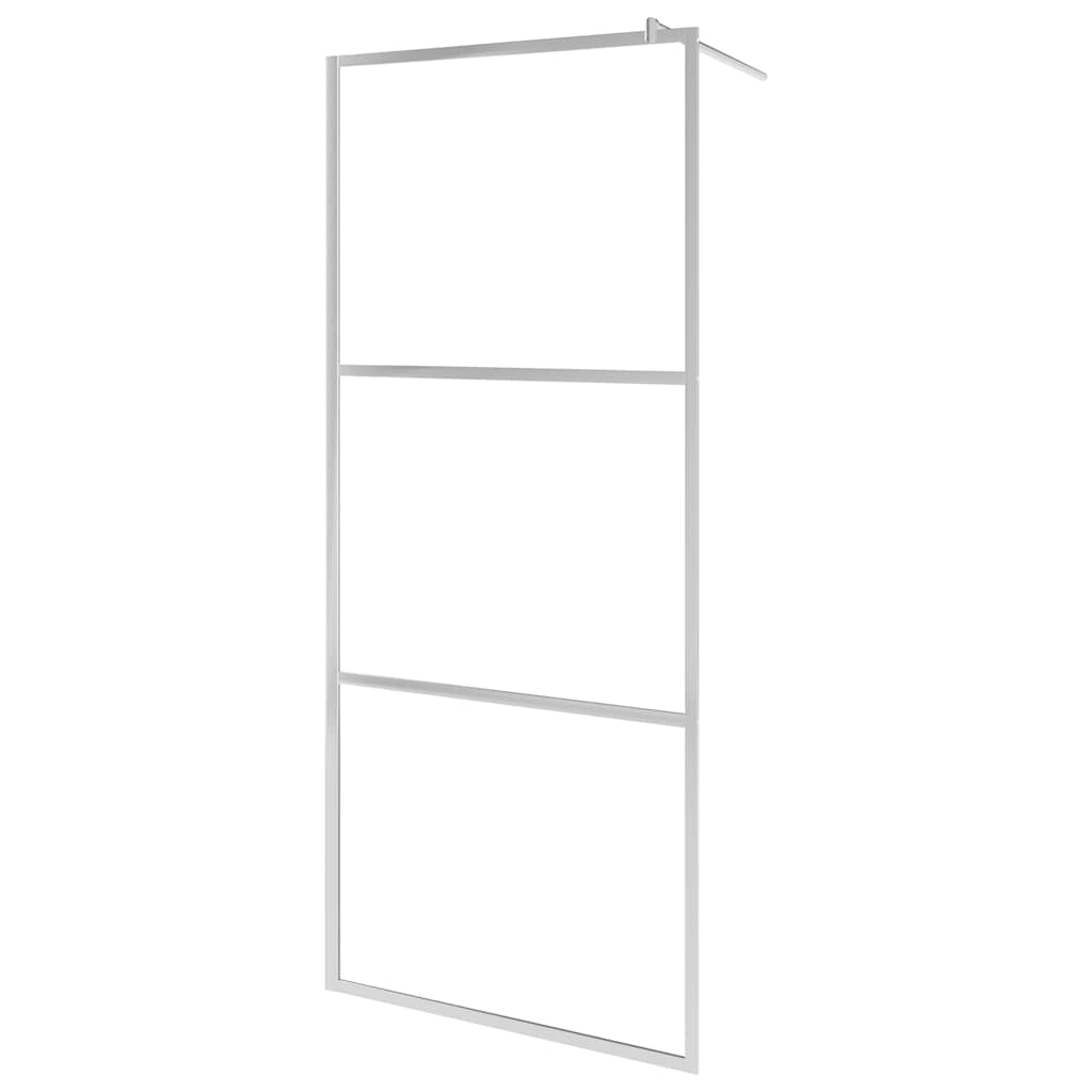 vidaXL Duschvägg med helfrostat ESG-glas 100x195 cm