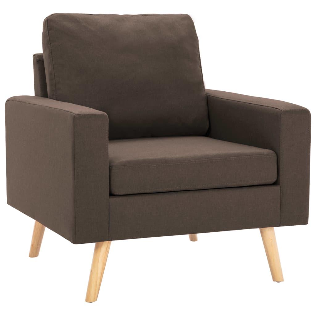 vidaXL Fåtölj brun tyg