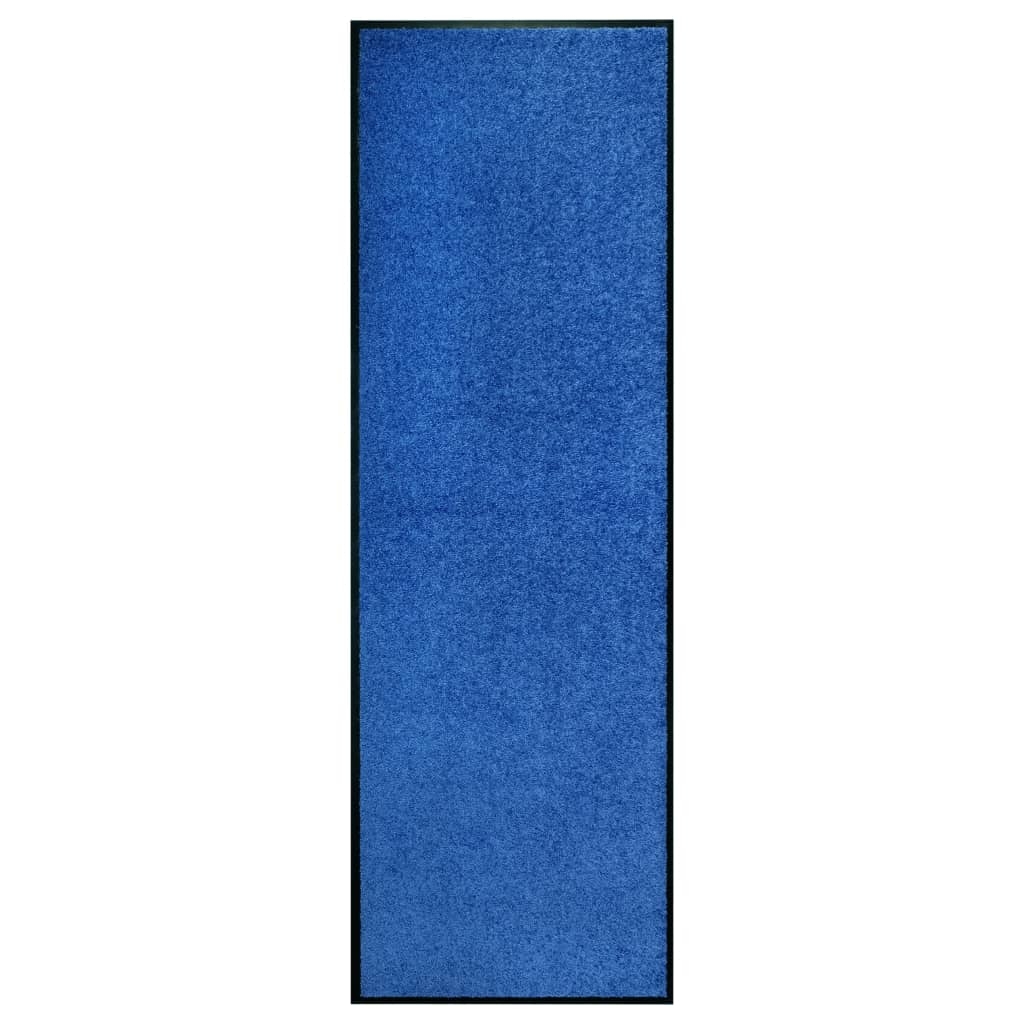 vidaXL Dörrmatta tvättbar blå 60x180 cm