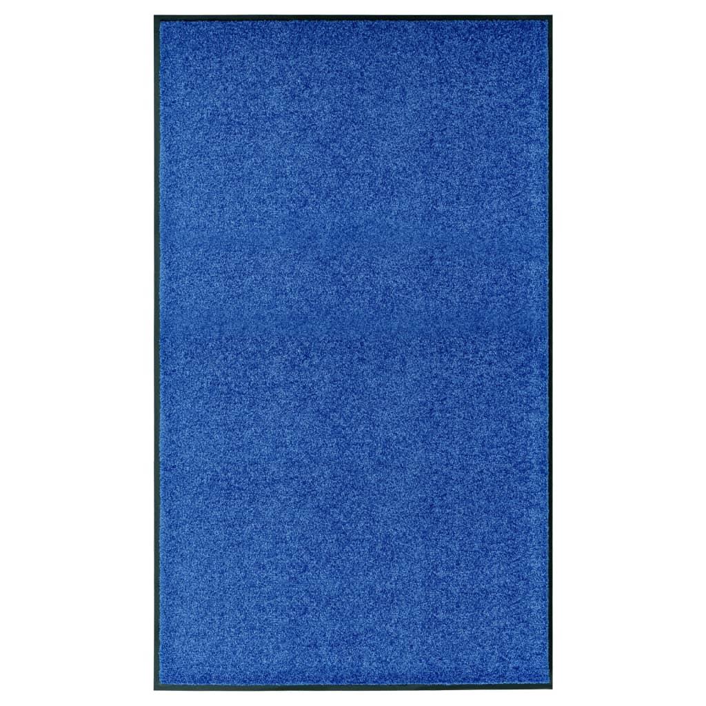vidaXL Dörrmatta tvättbar blå 90x150 cm