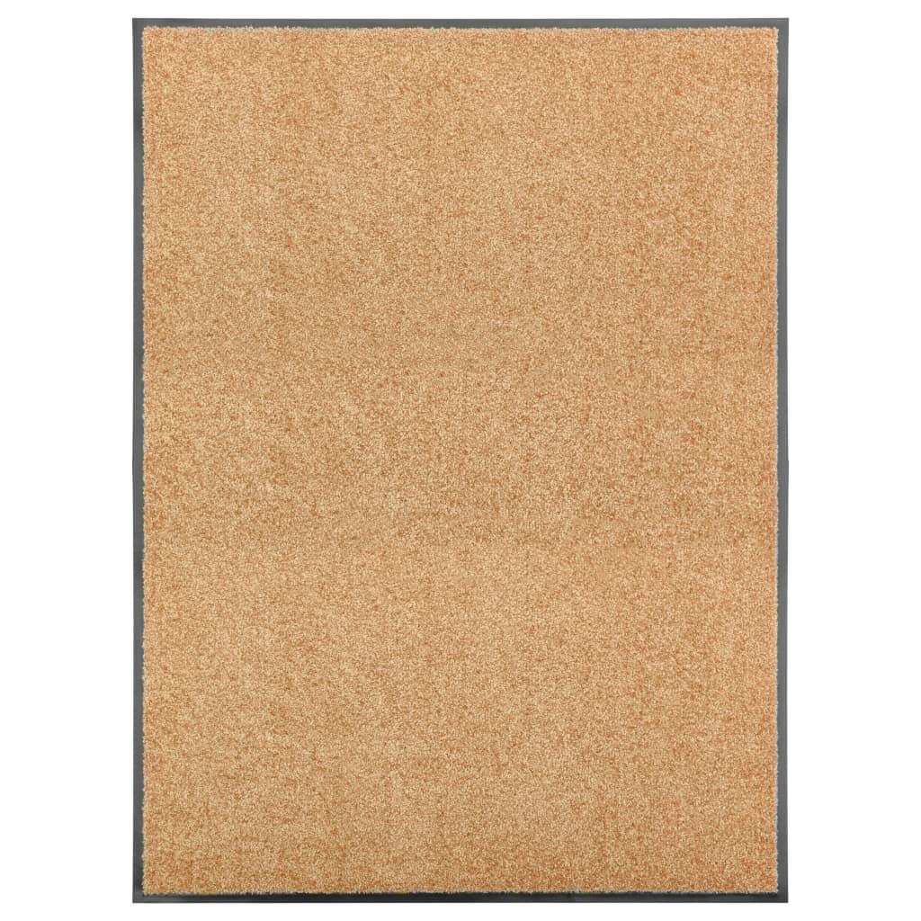 vidaXL Dörrmatta tvättbar gräddvit 90x120 cm
