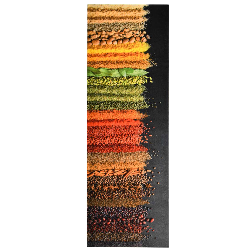 vidaXL Köksmatta tvättbar kryddor 60x180 cm
