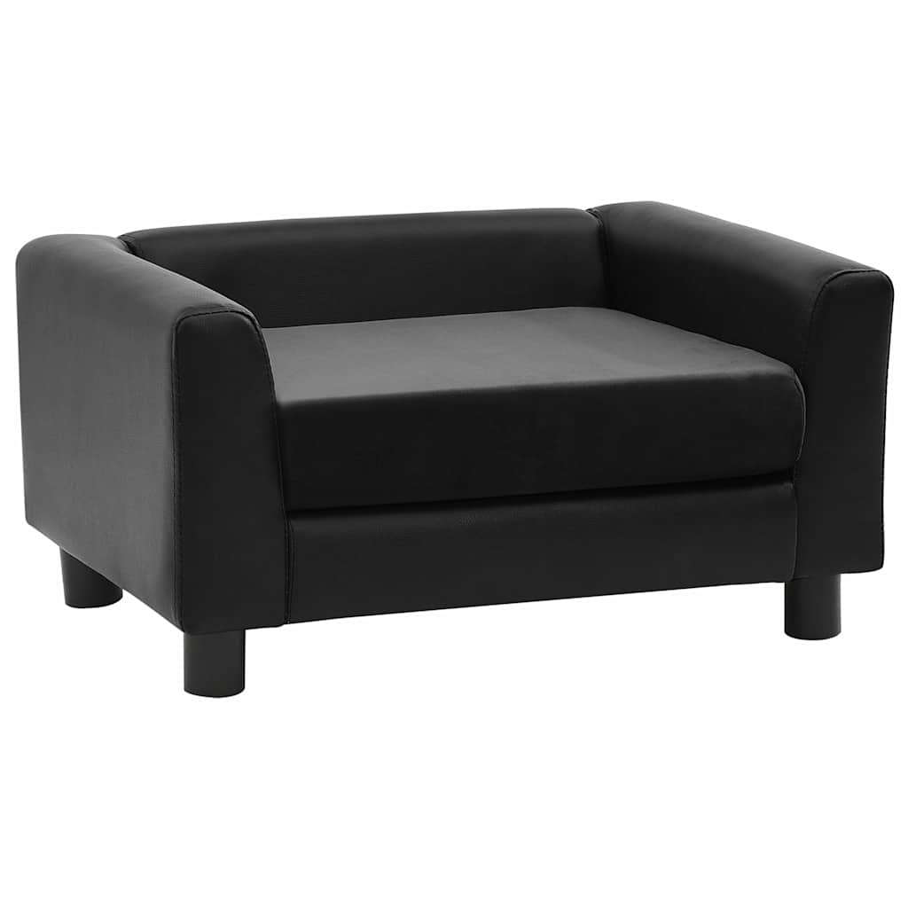 vidaXL Hundsoffa svart 60x43x30 cm plysch och konstläder