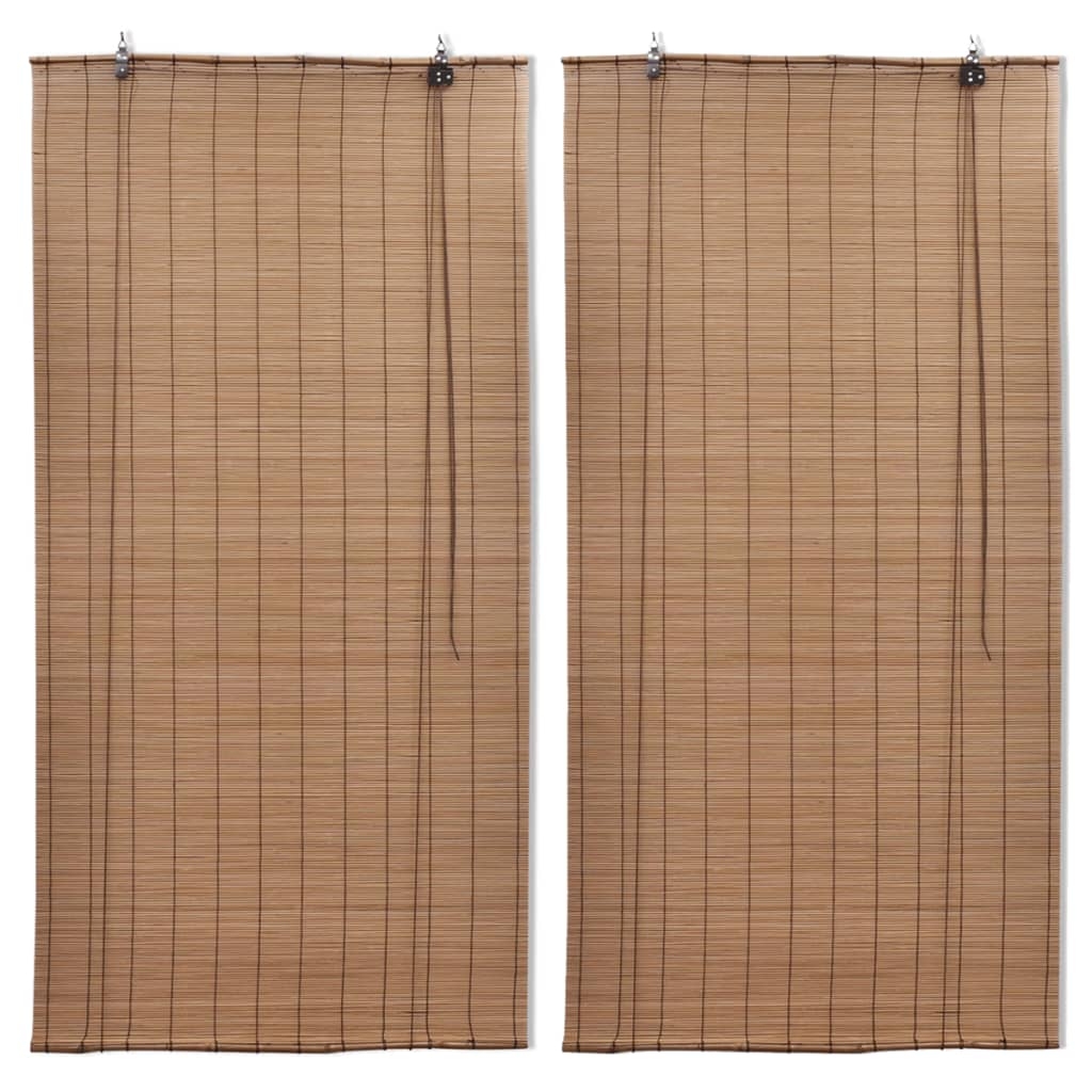 vidaXL Rullgardin bambu 2 st 80 x 160 cm