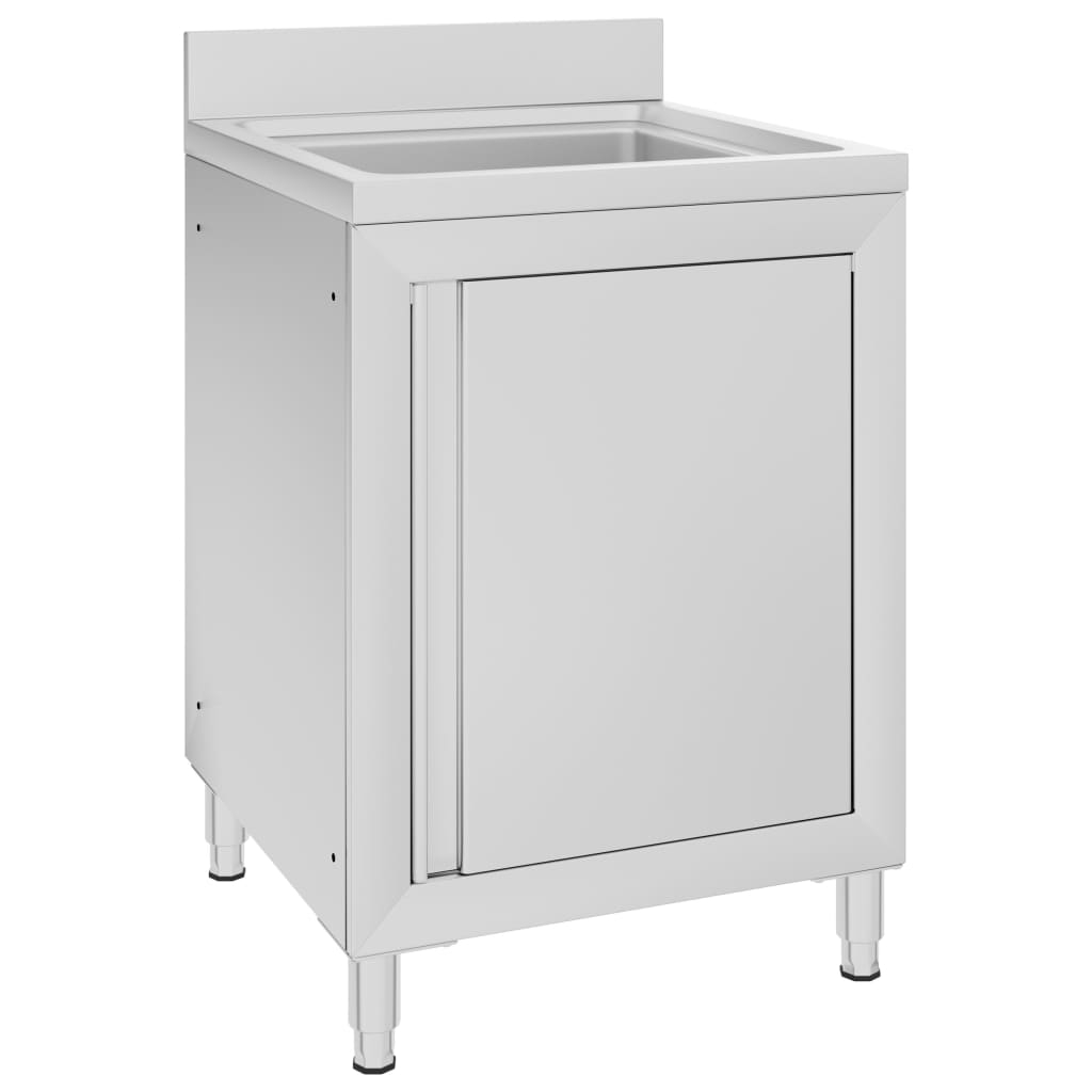 vidaXL Diskho för storkök 60x60x96 cm rostfritt stål