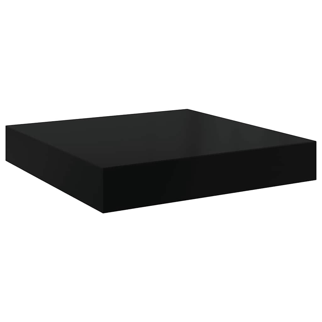 vidaXL Svävande vägghylla svart högglans 23x23,5x3,8 cm MDF