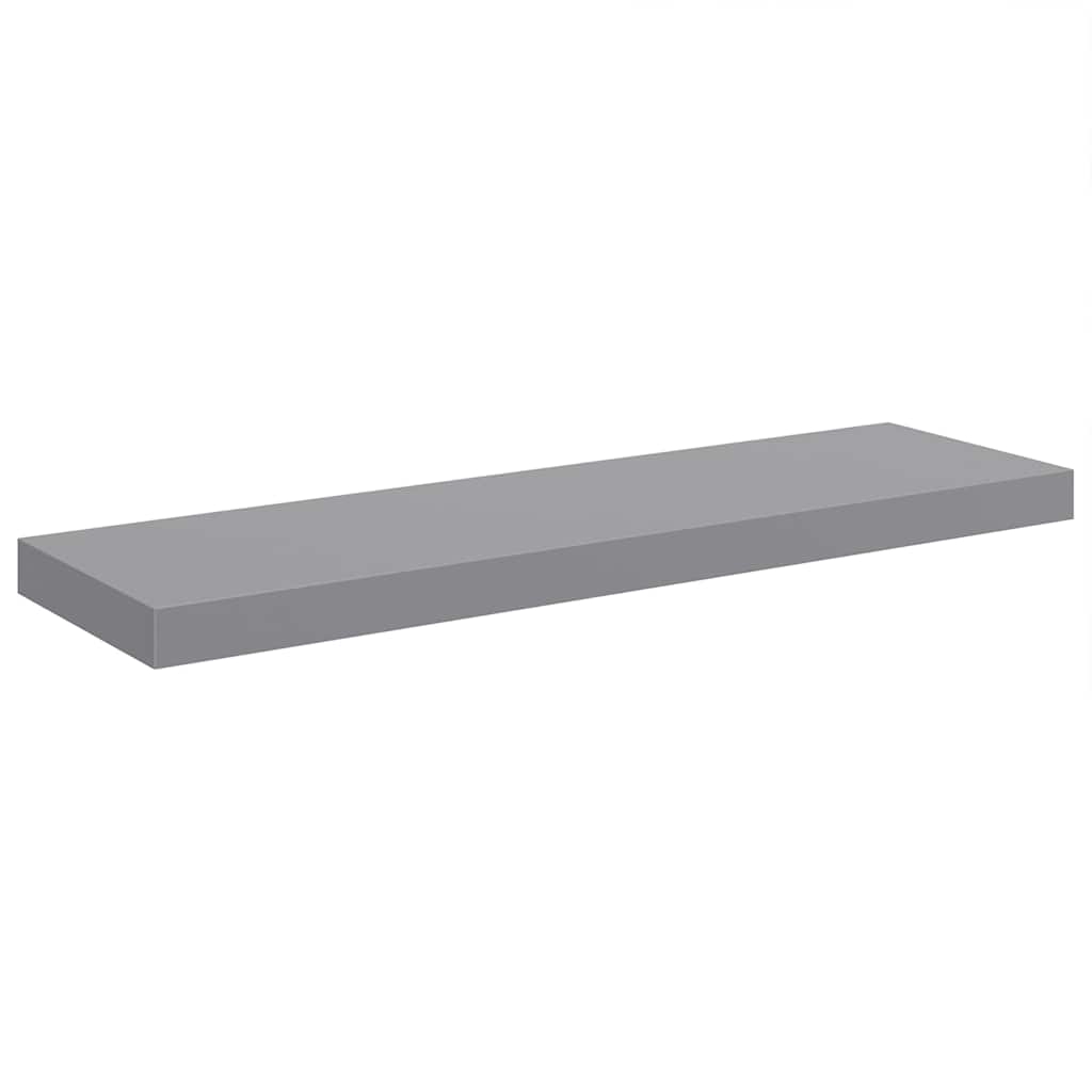vidaXL Svävande vägghylla grå 80x23,5x3,8 cm MDF