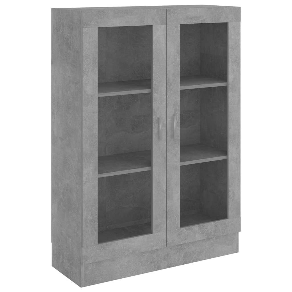 vidaXL Vitrinskåp betonggrå 82,5x30,5x115 cm spånskiva