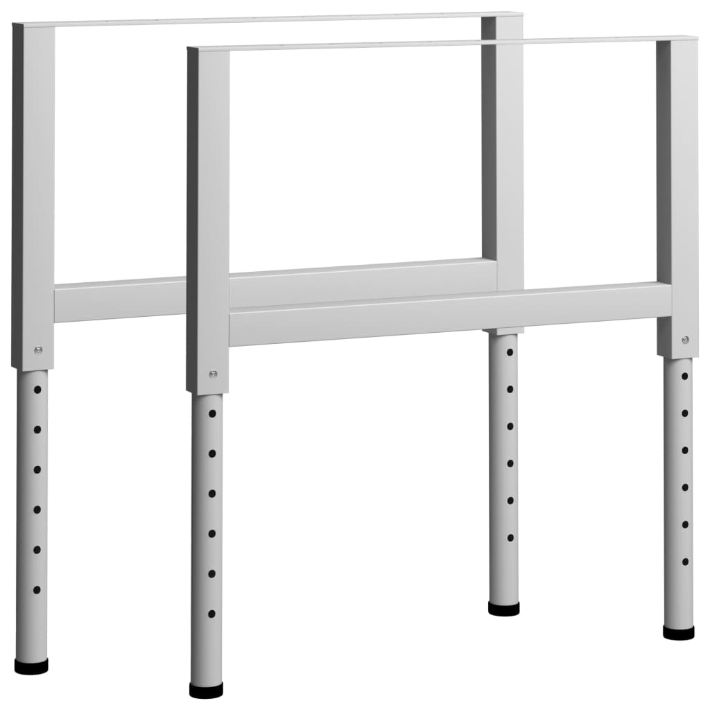 vidaXL Ramar till arbetsbänk 2 st metall 85x(69-95,5) cm