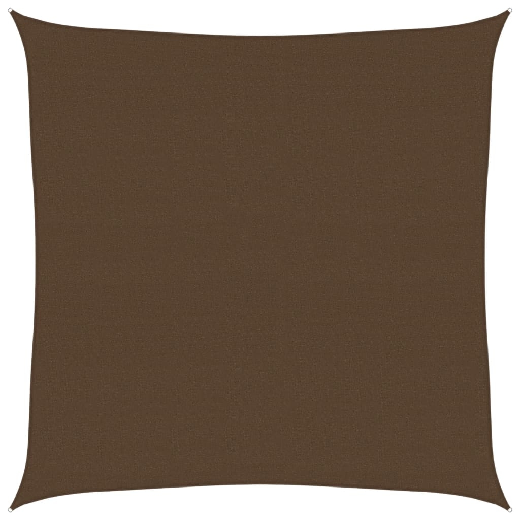vidaXL Solsegel 160 g/m² brun 4x4 m HDPE