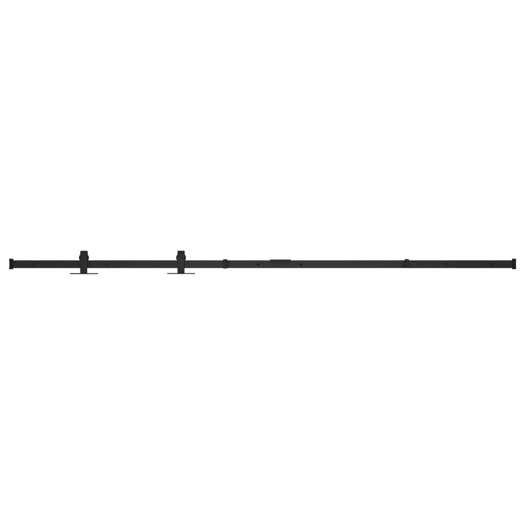 vidaXL Mini skjutdörrsbeslag för skåp kolstål 122 cm